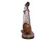Royal Copenhagen figurine in overglazeFemale warrior with shield and owl