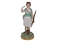 Royal Copenhagen overglaze figurineFemale warrior with spear