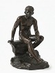 Lundin Antique presents: Large Italian Grand Tour bronze depicting the seated god Hermes
