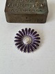 Karstens Antik presents: Georg Jensen Marguerite brooch/pendant in silver with purple enamel