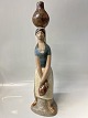 Antik Huset presents: Lladro, Large Spanish figurine: Girl with watering canHeight 47 cm.