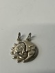 Vedhæng/Charms i sølv motiv Sol & Måne.Højde 2,4 cm.