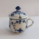 Lundin Antique presents: Royal Copenhagen. Blue Fluted, plain. Mustard jar. Model 64. Height 8.5 cm. (2 quality).