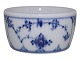 Blåmalet Riflet HotelporcelænSkål 7,4 cm.