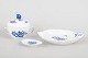 L'Art presents: Royal Copenhagen Blue Flower Braided, sugar bowl, butter pad and dish.