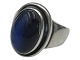 Antik K presents: Georg Jensen silverRing with blue labradorite stone - Size 54