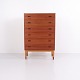 Osted Antik & Design presents: Poul M. Volther Teak and Oak Chest of Drawers with 6 Drawers for Munch Møbler 1960s