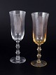 L'Art presents: Simon Gate for Orrefors, set of two Salut champagne glasses.