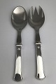 Danam Antik presents: Hans Hansen Arvesolv No. 05 Sterling Silver / Steel Salad Servers