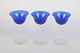 L'Art presents: Gullaskruf, set of three wine glasses.