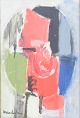 L'Art presents: Stig Henry Wernheden, abstract composition, oil on board, listed Swedish artist.