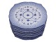 Antik K presents: Blue Fluted PlainRare fish dinner plate 24 cm.