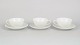 L'Art presents: Axel Salto for Royal Copenhagen, set of three teacups with matching saucers.