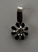 Antik Huset presents: Pendant in silver with inlaid clear stone.Height: 1.2 cm