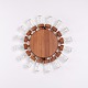 Osted Antik & Design presents: Digsmed Teak and Glass Spice Wheel with 18 Jars Denmark circa Early 1960s Ø50 cm