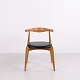 Osted Antik & Design presents: Hans J. Wegner CH20 Chair in Oak and Black Leather for Carl Hansen & Søn
