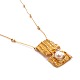 Aabenraa Antikvitetshandel presents: Lapponia 14kt gold necklace by Weckström 1971. L: 45cm. Pendant: 28x16mm