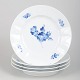 L'Art presents: Royal Copenhagen Blue Flower Angular, set of four dinner plates.