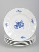 L'Art presents: Royal Copenhagen Blue Flower Angular, set of five dinner plates.