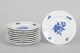 L'Art presents: Royal Copenhagen Blue Flower Angular, set of nine plates.