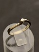 14 karat hvidguld ring med diamant