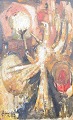 L'Art presents: Josep Puigmartí Valls, abstract composition, oil on board, listed Spanish artist.