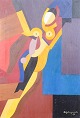 L'Art presents: Stig Brynell, abstract composition, oil on canvas, Swedish artist.