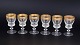 L'Art presents: Theresienthal, Germany. Set of Six Crystal Wine Glasses with Gilt Minton Border, circa 1950s.