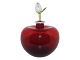 Antik K presents: Possible Swedish art glassRed glass perfume bottle with a green stopper