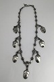 Danam Antik presents: Georg Jensen Silver Necklace No. 37 (Green Agate) (1915-1930)