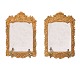Aabenraa Antikvitetshandel presents: Pair of Danish mid 18th century gilt mirrors. Size: 67x44cm