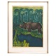 Aabenraa Antikvitetshandel presents: Hans Christian Scherfig lithograph, 1976. Visible size: 66x47cm. With ...