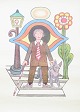 L'Art presents: Henry Heerup, colour lithograph, Danish visual artist.