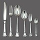 Antik Damgaard-Lauritsen presents: J. Ernst's Sølvvarefabrik; Kugle silver cutlery set complete for 12 people, ...