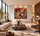 MR Retro Design presents: Exclusive and colorful original artwork by Birte Nørgaard – 140 × 140 cm. Price: 25,000.