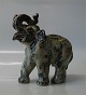 Royal Copenhagen Art Pottery 21517 RC Elephant 19.5 cm, Knud Kyhn, October 1957
