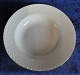 Tradition or white Half Lace with gold rim Danish porcelain, soup plates 23cm