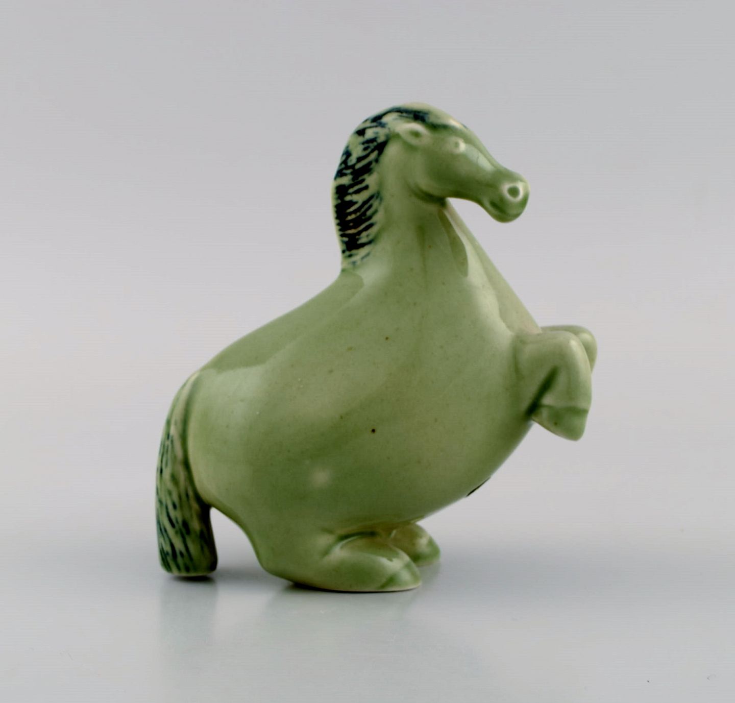 L - for Gustavsberg. Horse figure stoneware, de