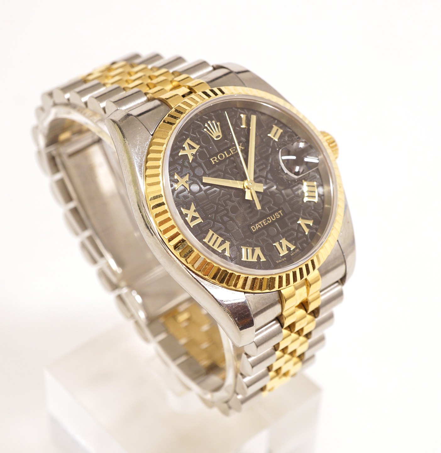 Outlook Sandsynligvis tiger Aabenraa Antikvitetshandel * Rolex Datejust, guld og stål. Ref. 116233.  Købt hos Ragnar, Odense 24.05.06. Lev