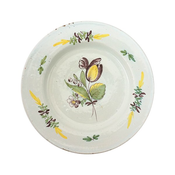 Early Kellinghusen plate with flowers
Around 1780-90