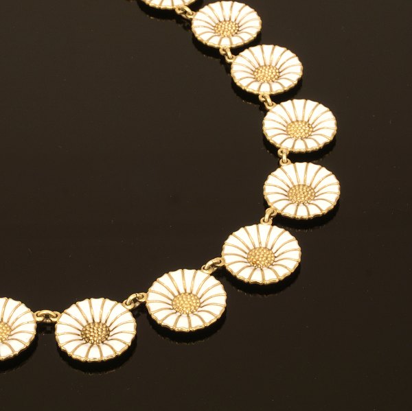 A. Michelsen, Copenhagen: Necklace, gilt sterlingsilver. L: 43-55cm