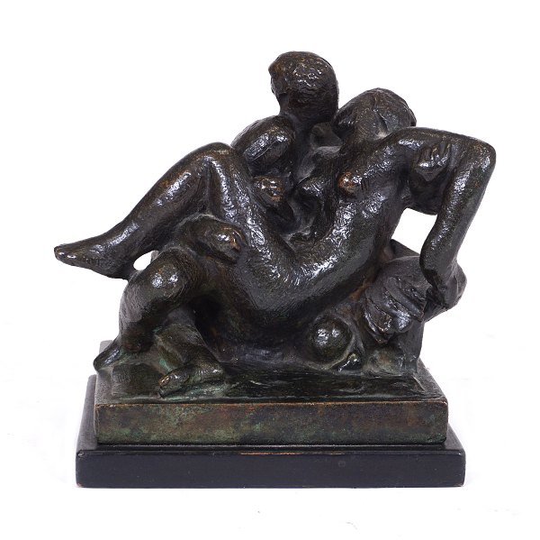 Gerhard Henning Bronzenfgur, 1880-1967. Signiert. H: 12cm. Fuss 9,5x10,5cm (Ohne 
Sockel)