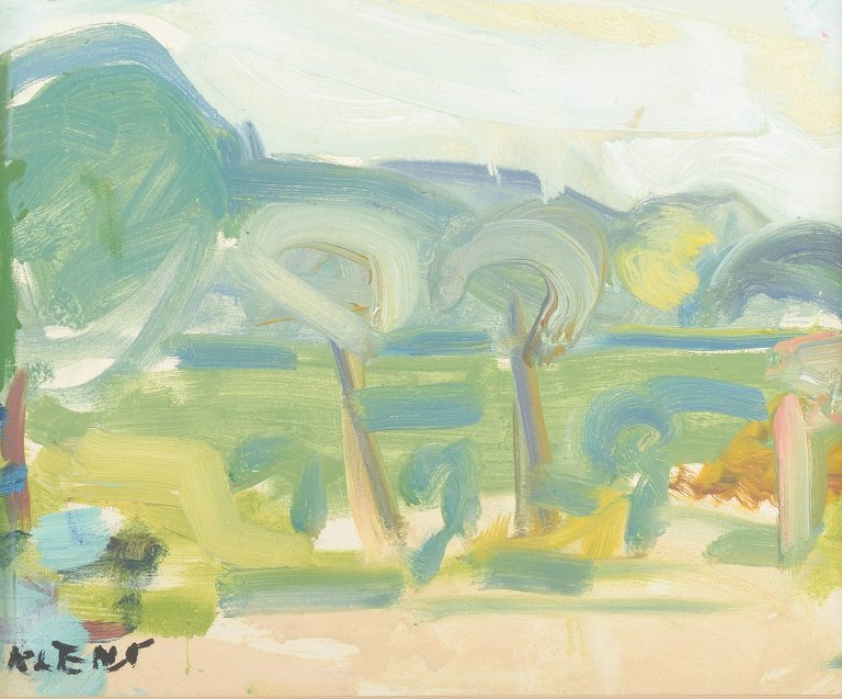 Evgenij KlenøDanish artist, 1921–2005Park scene.Oil on canvas.