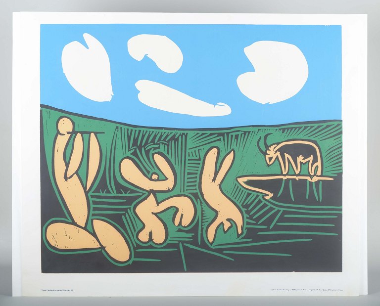 Pablo Picasso
“Bacchanale au taureau”.
Linoliumstryk, 1960.