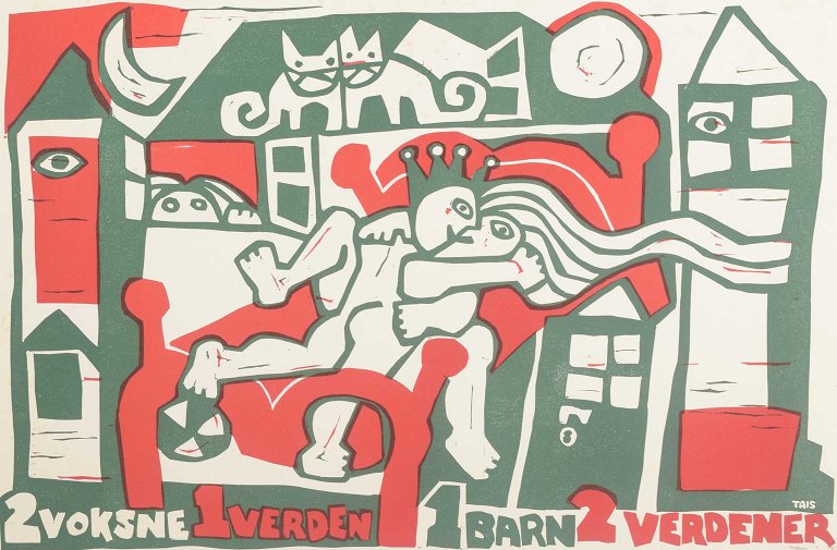 Henning Tais Hedin (f. 1946)
Prøvetryk. 1978.