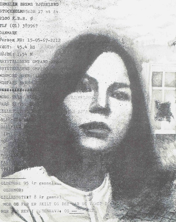 Bodil Brems (f. 1943)
Portræt (1983).
Litografi.