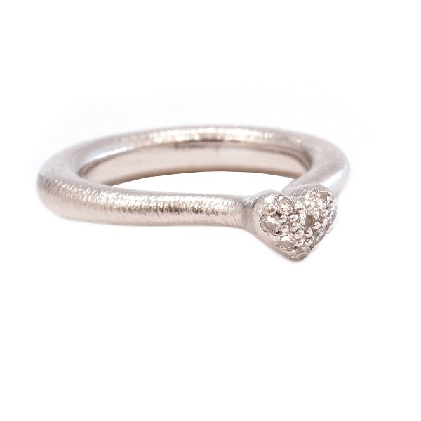 Ole Lynggaard Copenhagen 18kt white gold Ring with diamonds. Ringsize: 52