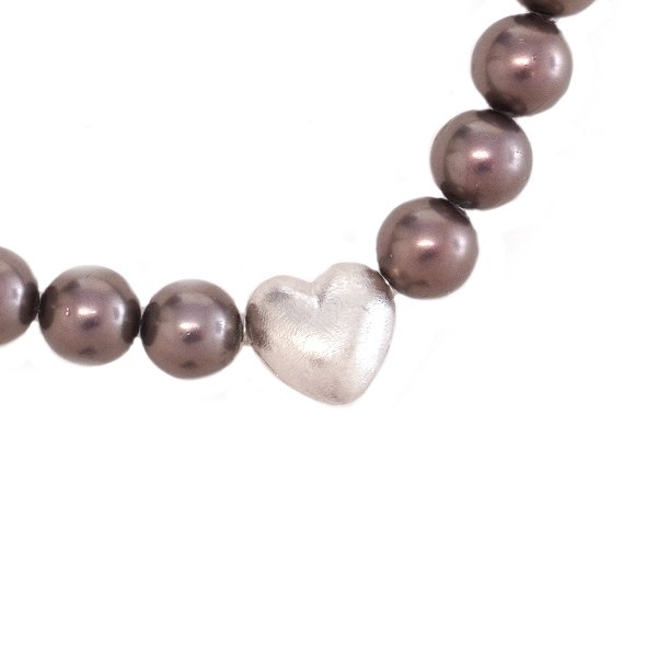 Ole Lynggaard Copenhagen 18kt white gold Heart clasp. Size: 11x11mm