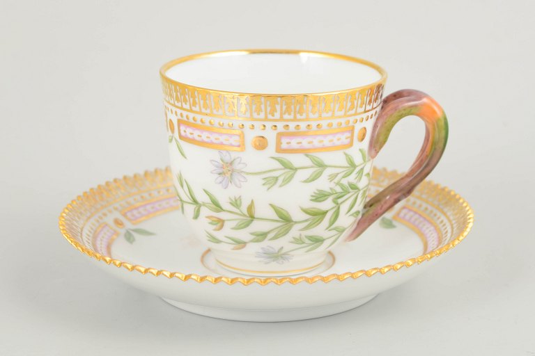 Royal Copenhagen Flora Danica Demitasse Cup with Saucer, 1960s