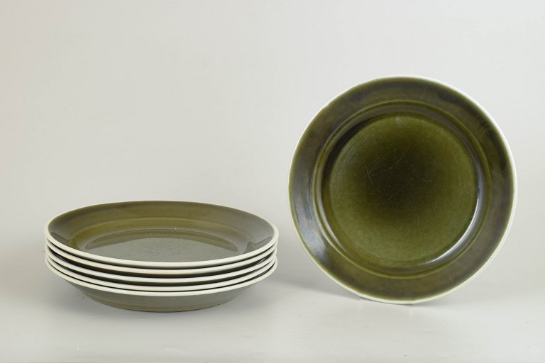 Stig Lindberg for Gustavsberg, Vardag series, set of six dinner plates.